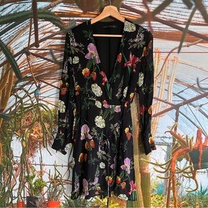 ZARA Floral Wrap Dress